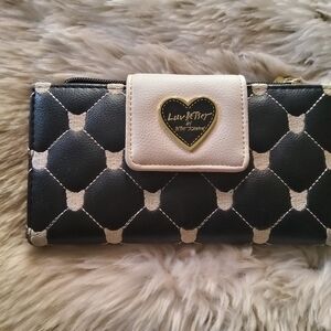 Betsey Johnson Black and White Women's Wallet